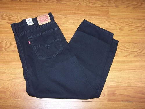 NWT Size 44x29 Men's Relaxed Levi Strauss Jeans 550 Levi's (Black)