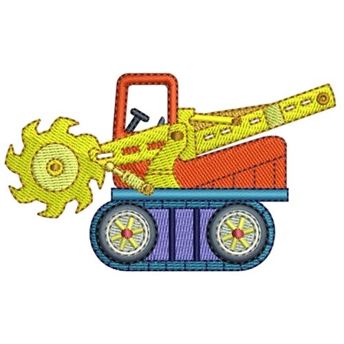 Macchine disegni ricamo - camion da costruzione - 10 disegni - 9 formati - USB - Foto 8 di 10