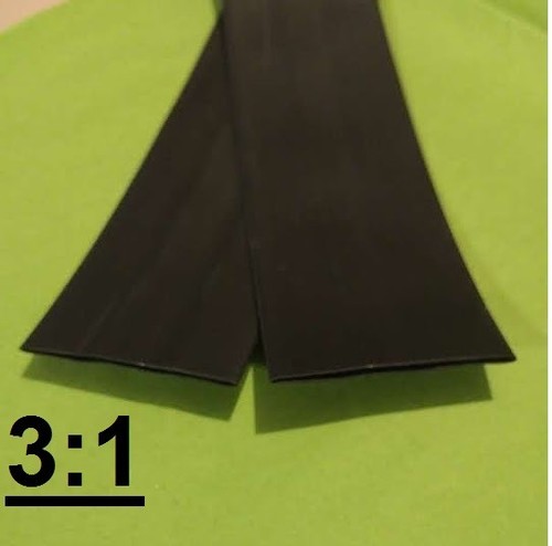 1.0 '' inch 24mm black 3:1 heat shrink tubing polyolefin (1 FOOT) - Picture 2 of 7