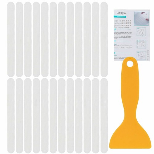 24Pc Bath Tub Shower Floor Stickers Anti Slip Grip Strips Transparent Safety USA - 第 9/14 張圖片