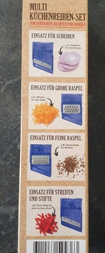 Küchenreiben Multifunktional Set 7-tlg KitchenClub für Reibe, Hobel, Raspel NEU - Bild 4 von 6