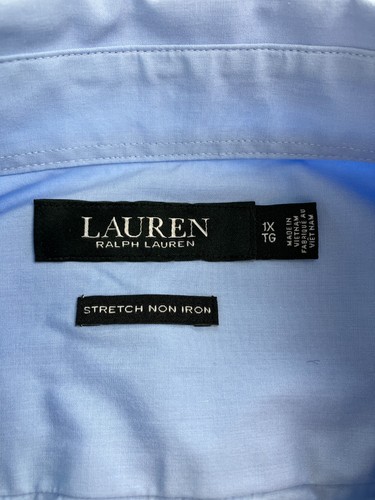 Lauren Ralph Lauren Womens Button Up 3/4 Sleeve Blue Shirt Sz 1X Stretch - Picture 8 of 13