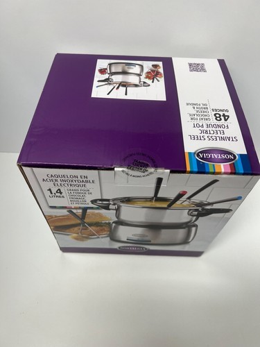Nostalgia Electrics FPS200 Stainless Steel Fondue Melting Pot / 6- cups - Picture 3 of 6