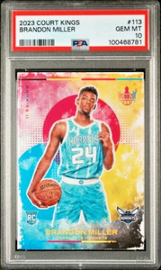 PSA 10 Brandon Miller 2023-24 Panini Court Kings Rookies II #113 Hornets RC