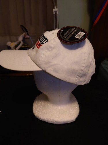 NewTrump 2016 White Hat Adjustable Strap 3 Star Flag Red White Blue Embroidering - Picture 9 of 11