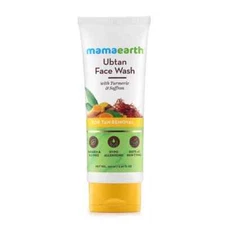 Mamaearth Ubtan Face Wash Turmeric & Saffron Brightens Skin,  100 ml USA STOCK