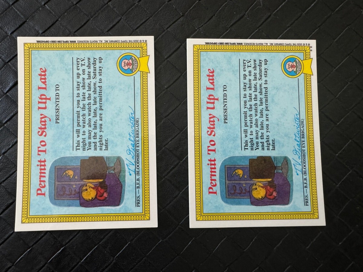 2020 Garbage Pail Kids Sapphire NASTY NICK #1a and EVIL EDDIE #1b