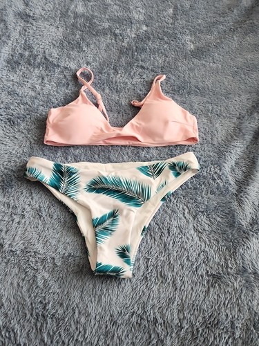 Bikini Swimwear Set Push up Padded Bra Bandage Swimsuit Bathing Beachwear Size S