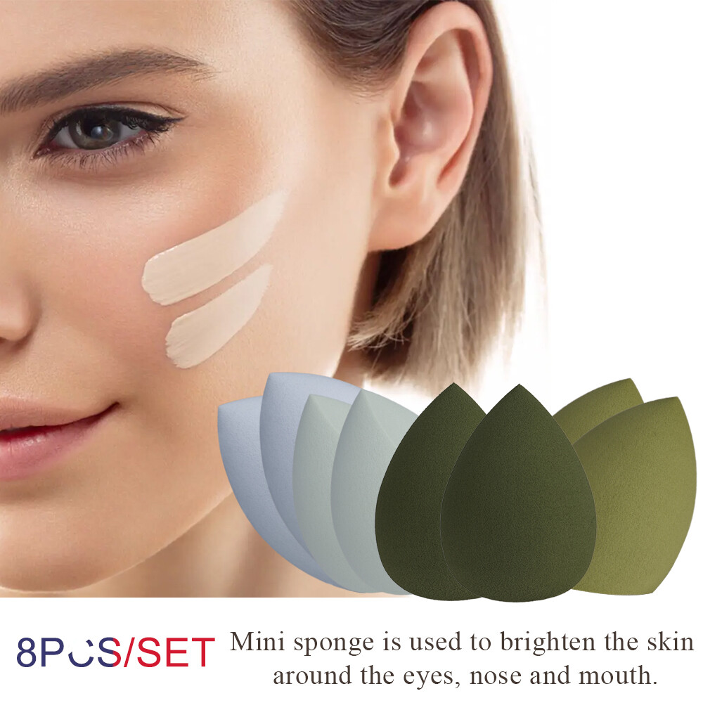 8 Pcs Cosmetic Egg Makeup Sponge Set Blender Multi-colored Beauty Foundation