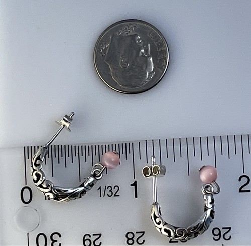 Pendientes de aro de plata esterlina 925 estilo Bali para ojos de gato joyería - Imagen 6 de 7