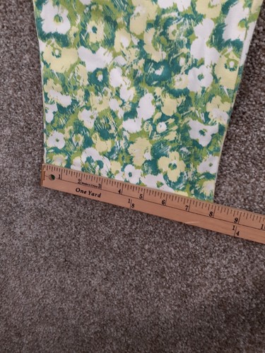 Liz Claiborne Audra Floral Pants Womens 12 Green Yellow Mid Rise Straight Casual - Picture 11 of 12