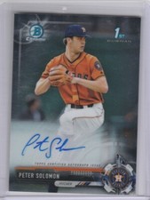 2017 Bowman Draft Chrome - 1st Bowman Peter Solomon - Autographed - Astros  