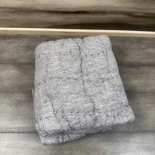 Pottery Barn Cloud Quilted Handcrafted Euro Pillow Sham Gray OB NWOT