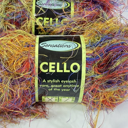 Sensations Cello Space Jewel Tone Multi Yarn Eyelash Polyester #08 Lot of 3 - Picture 4 of 11