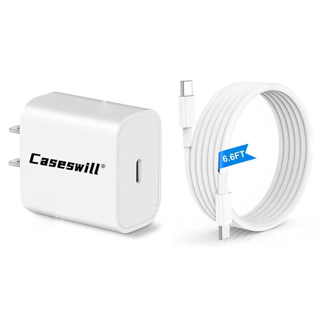  iPhone 15 Charger, 20W USB C Charger with 6.6ft USB C