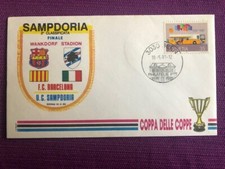 1989 FDC BUSTA UEFA FINALE COPPA DELLE COPPE BARCELLONA SAMPDORIA  annullo BERN