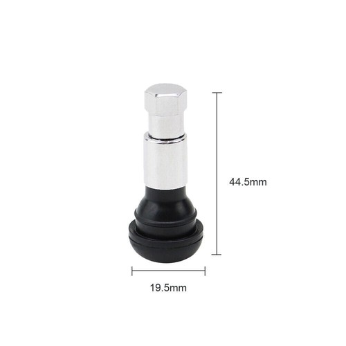 4pcs TR413C Wheel Tire Valve Stems Short Chrome Rubber Caps Metal Universal - Picture 6 of 12