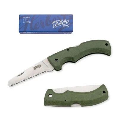 HERBERTZ Taschenmesser / Taschensäge - OLIV FARBEN- NEU & ovp - 55003
