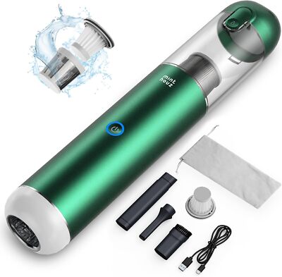 Car Vacuum Cleaner - 17000 Pa Car Vacuum Cleaner with 2 Filters, Rechargeable