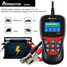 AERMOTOR BT100 Car Battery Tester 6V 12V Load Tester Charging System Analyzer