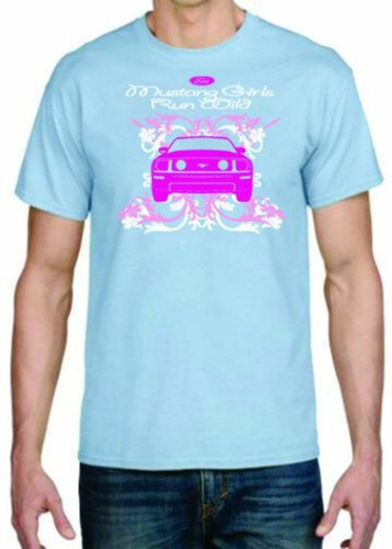 Adult DryBlend® T-Shirt - (MUSTANG GIRLS - FORD HOT ROD PONY ) - Picture 37 of 44