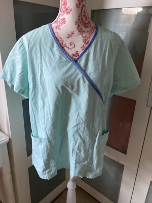 Kasak Clinic dress Praxiskleidung Grün Blau Gr M hat Einen kleinen Fleck Hinten