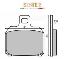 REAR BRAKE PADS MOTO GUZZI V7 Cafe Classic 750 2012 SINTERED