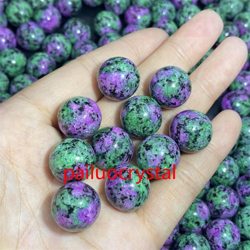 10 piezas Bola de cuarzo natural zoisita esfera cristalina de cuarzo Reiki curación 15 mm+ - Imagen 10 de 12