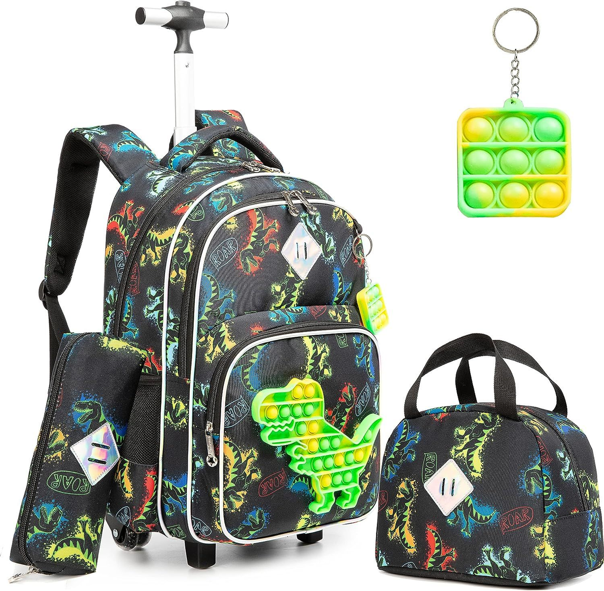 Meetbelify Rolling Backpack for Boys with Lunch Box Set 01