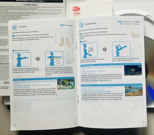 Nintendo Wii Game Lot of 3 Wii Sports, Resort & Play With Manuals (2) - Picture 12 of 17