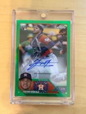 2023 Topps Chrome Update Series - Autographs Yainer Diaz #AC-YAD Green Refractor