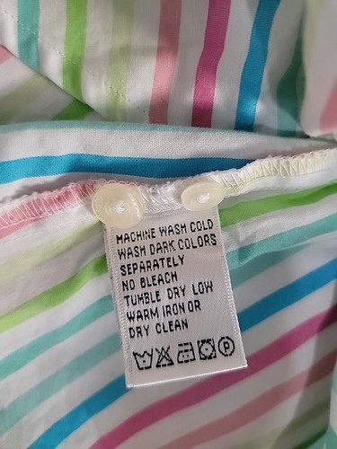 Lilly Pulitzer Striped Pastel Long Sleeved Button Down Shirt Size 8 - Picture 6 of 10