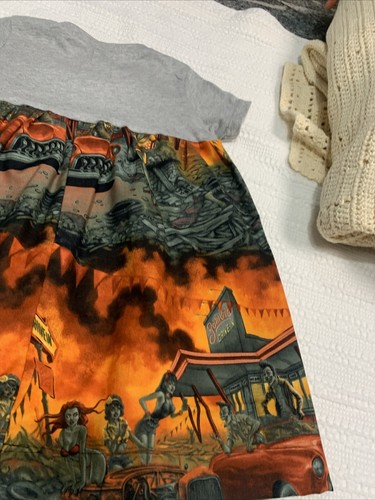 Toddler Girl’s Zombie Drive In Halloween Dress Size 24 Months Handmade Giftable - Picture 14 of 16