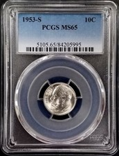 gem aa 1953-s Roosevelt Dime BU uncirculated
