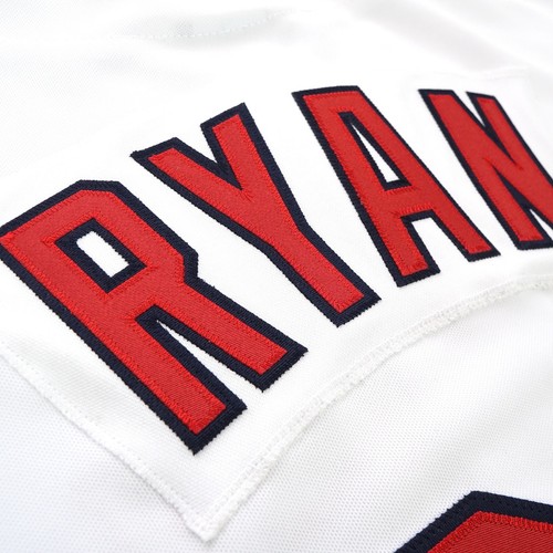 Camiseta deportiva blanca de Nolan Ryan de los California Angels para hombre Cooperstown Home - Imagen 5 de 11