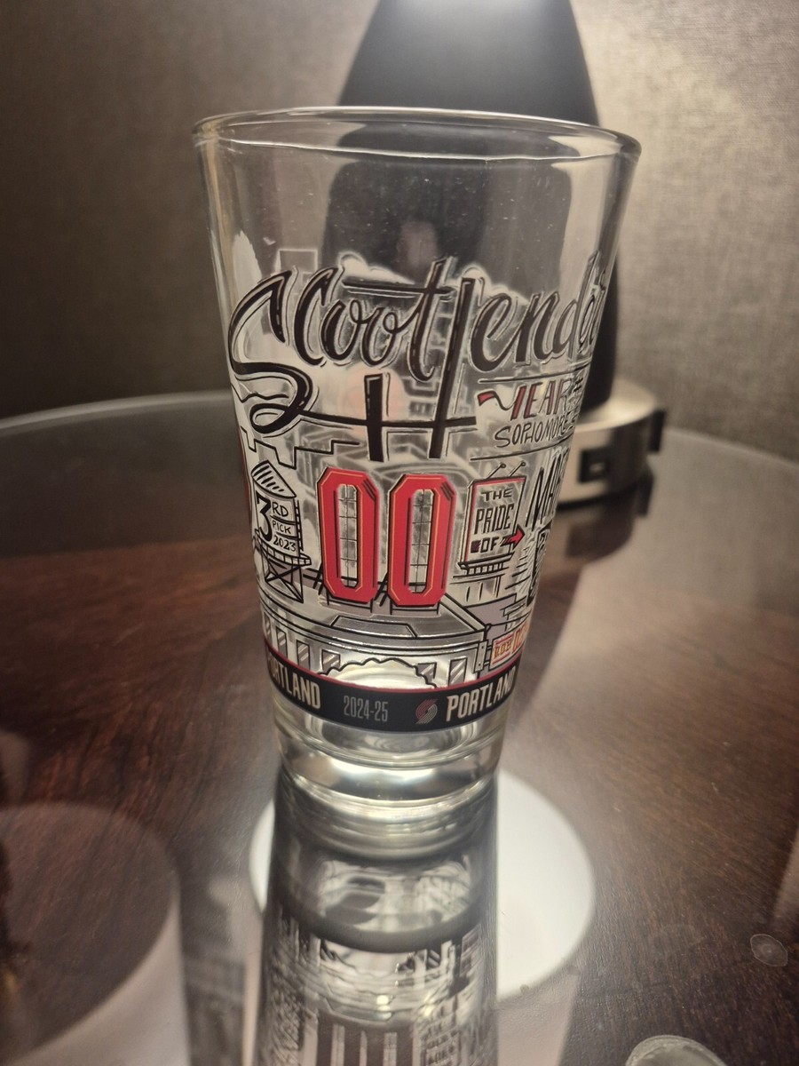 Scoot Henderson Portland Trail Blazers Commemorative Glass 2024