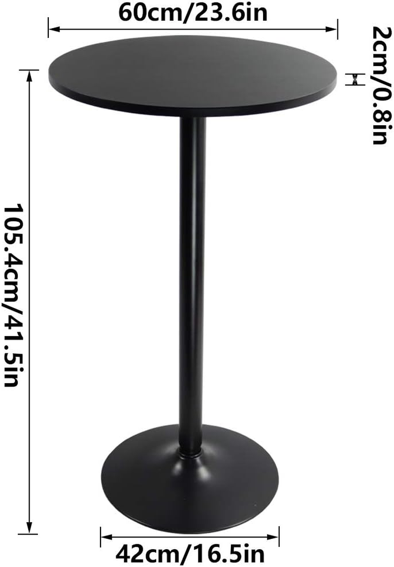 Aazon.co: KKTONER Round Bar Table 23.6-Inch Top For Cocktail Bar Pub
