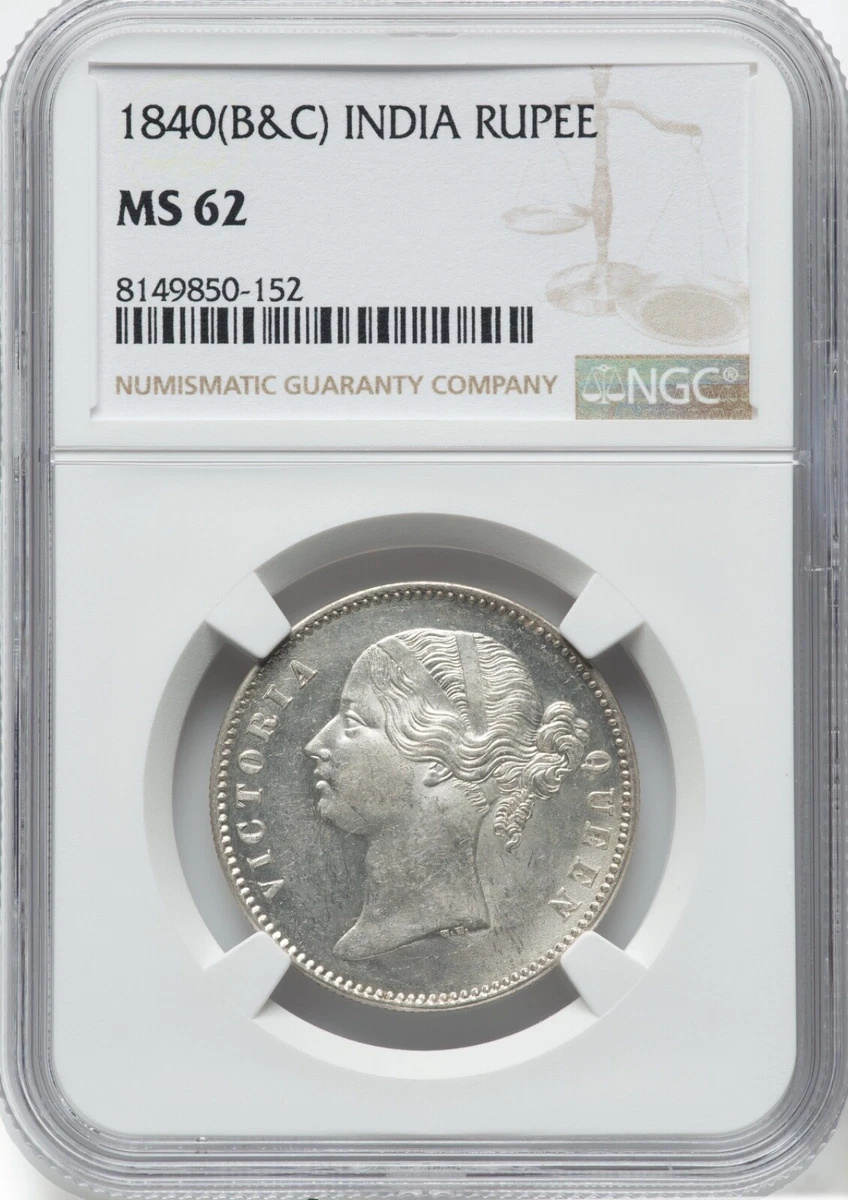 MS64 英領インド ルピー 銀貨 1862B PCGS india rupee MS 62 Graded British Indian Coins for sale | eBay