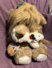 VTG Lion And The Lamb Commonwealth Plush Stuffed Animal Toy Christmas Holiday
