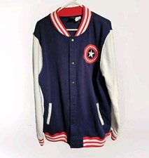 CHAQUETA A PRESIÓN MARVEL COMIC CAPITÁN AMERICA ORIGINAL COMIC CON Excelente XL