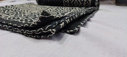 Indian Hand Block Black Twin Size Cotton Kantha Quilt Throw Blanket Bedspread - Picture 9 of 9