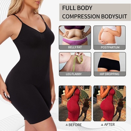 Women Slim Tummy Control Bodysuits Hip Lift Shapewear Seamless Full Body Shaper - Picture 5 of 17