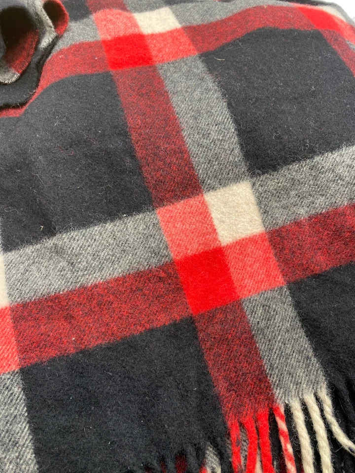 Vintage Pure Wool Natural Selections Australia Fringed Lap Rug Small Picnic Rug - image 4 of 4