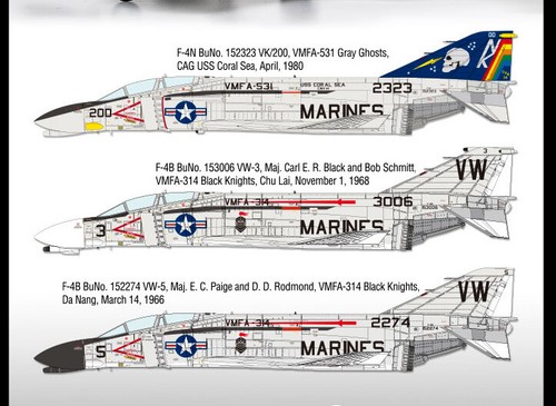 ACADEMY 1/48 Scale USMC F-4B/N VMFA-531 Gray Ghosts HOBBY MODEL KITS #12315 - Picture 5 of 5