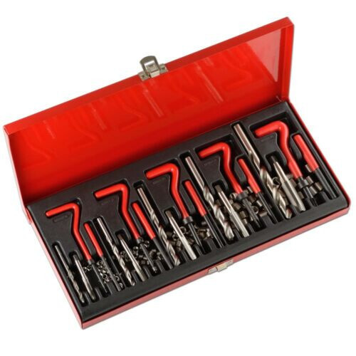 131PCS Stripped Thread Rethread Helicoil Repair Tool Kit Metric M5 M6 M8 M10 M12 - Picture 1 of 11