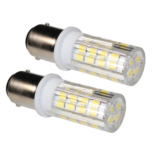 Paquete de 2 bombillas LED 110V BA15d base de doble contacto para máquina de coser Singer - Imagen 1 de 10