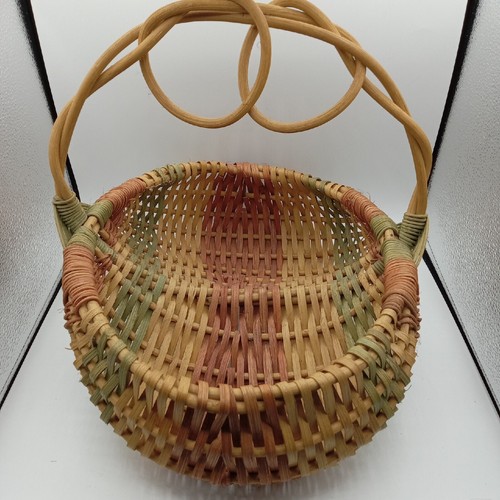 Tkany kosz do zbierania jaj - ręcznie robiony - duży styl butta - dekoracja kuchni domu wiejskiego - Zdjęcie 5 z 24