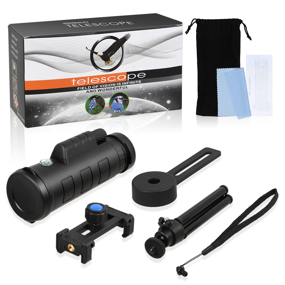 80x100 Zoom HD Monocular Starscope Monocular Telescope BAK4 Day/Night Vision eBay