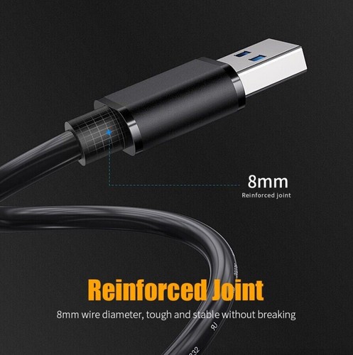 USB 3.0 A Male to A Male Cable Data Transfer Super Speed Power Charger Metal 6FT - Photo 9/11