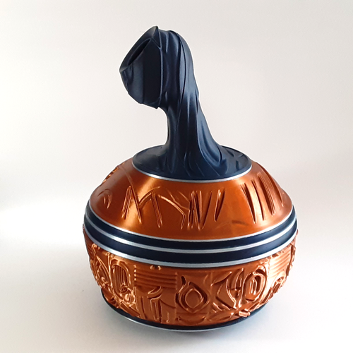 Vintage Decorative Collectible Vase African-Inspired Signed by B. E. Lasekan - Picture 9 of 35